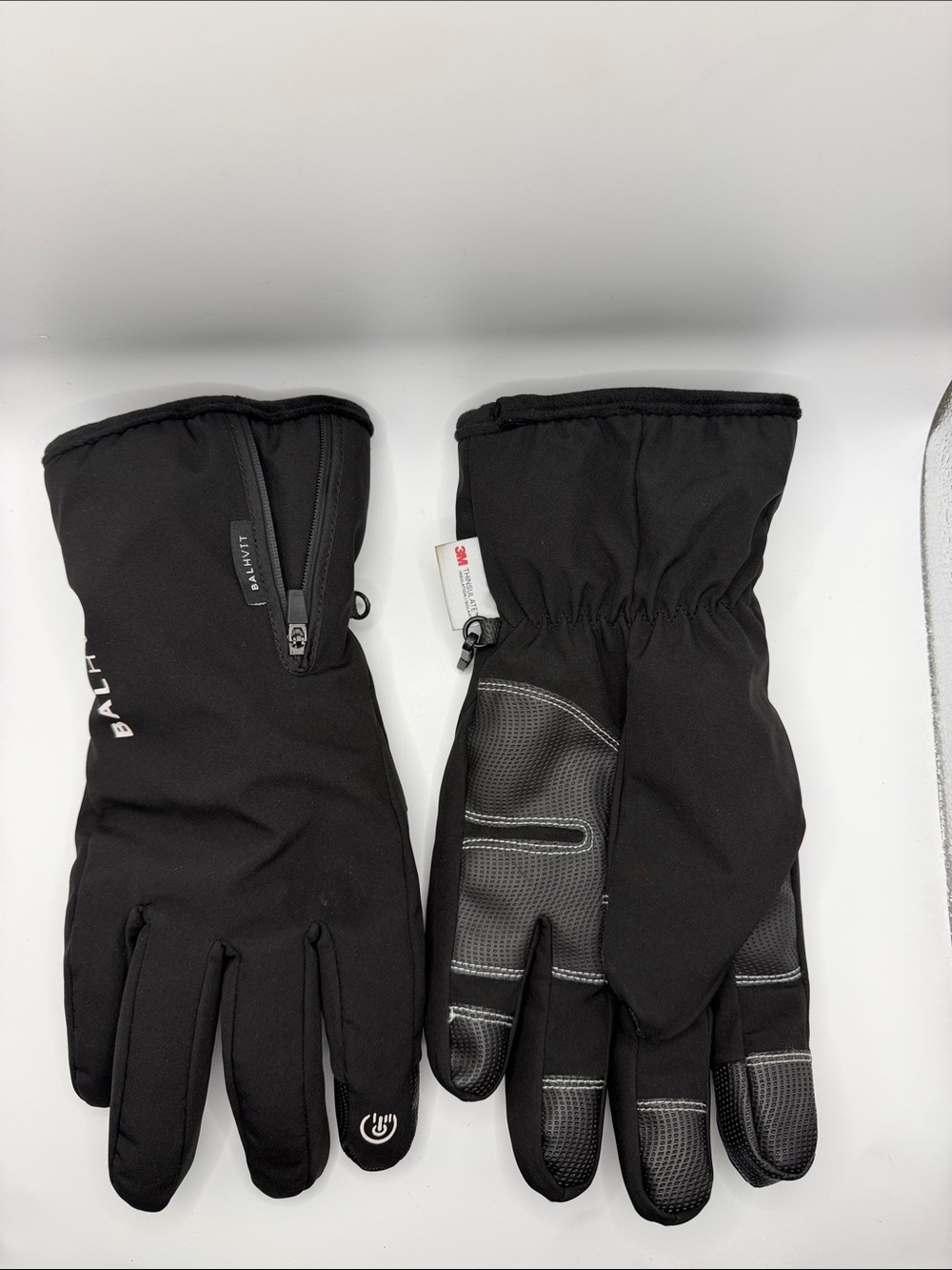 Balhvit Black Men's Touchscreen Winter Gloves